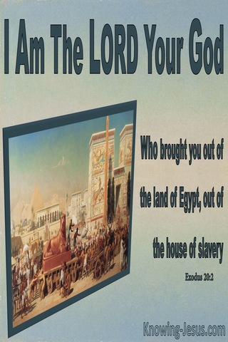 Exodus 20:2 The Lord Your God  Out Of Egypt (aqua)